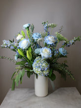 Load image into Gallery viewer, White & Blue Designer's Choice Vase Arrangement