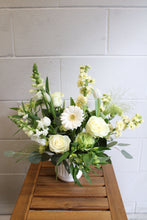 Load image into Gallery viewer, White & Green Designer's Choice Vase Arrangement