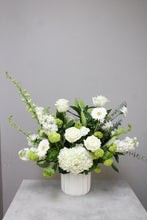 Load image into Gallery viewer, White & Green Designer's Choice Vase Arrangement