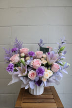 Load image into Gallery viewer, Pink & Purple Designer's Choice Vase Arrangement