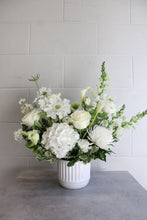 Load image into Gallery viewer, White & Green Designer's Choice Vase Arrangement