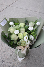 Load image into Gallery viewer, White &amp; Green Designer's Choice Bouquet
