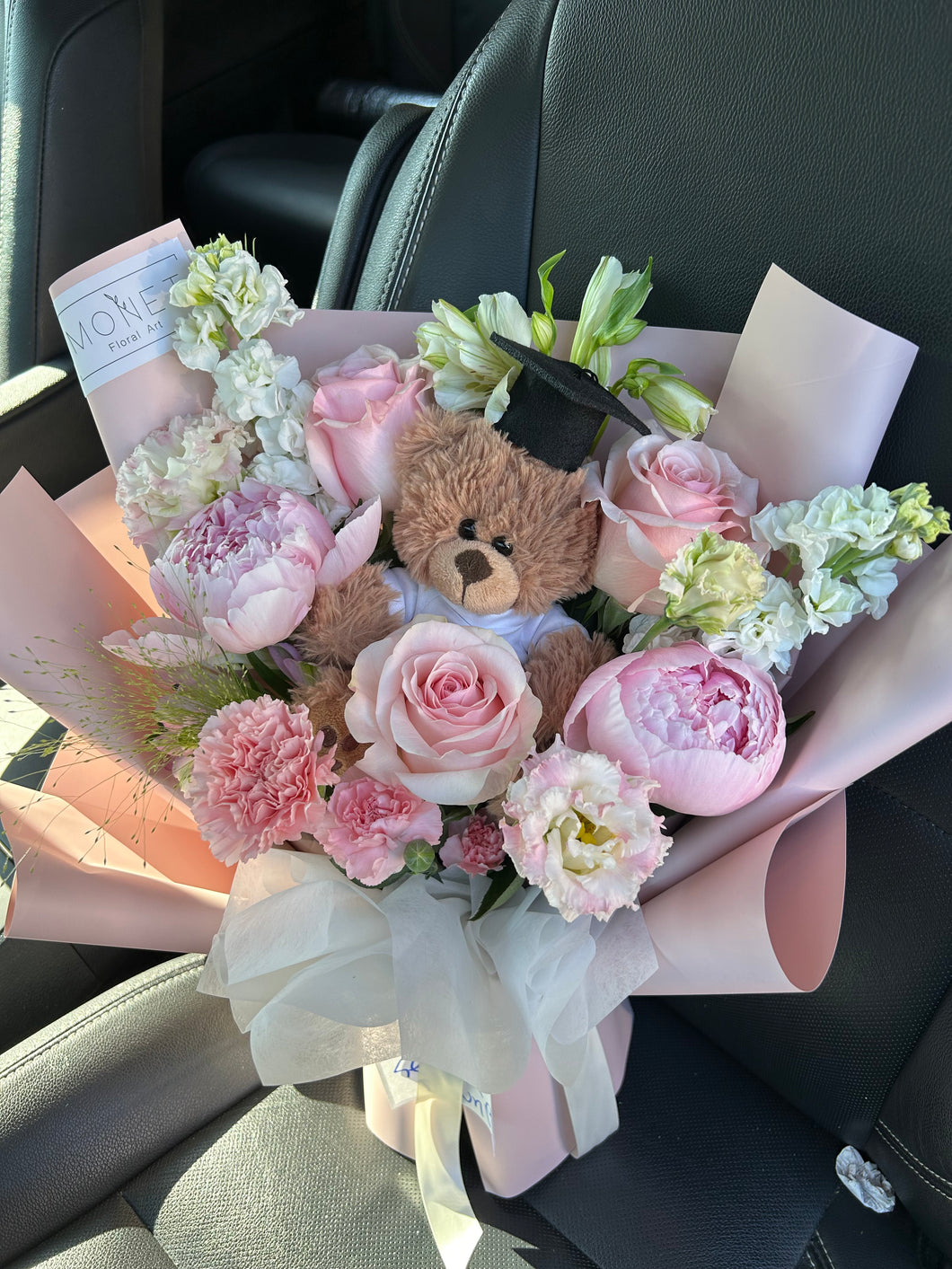 Designer’s Choice Bouquet with Bear