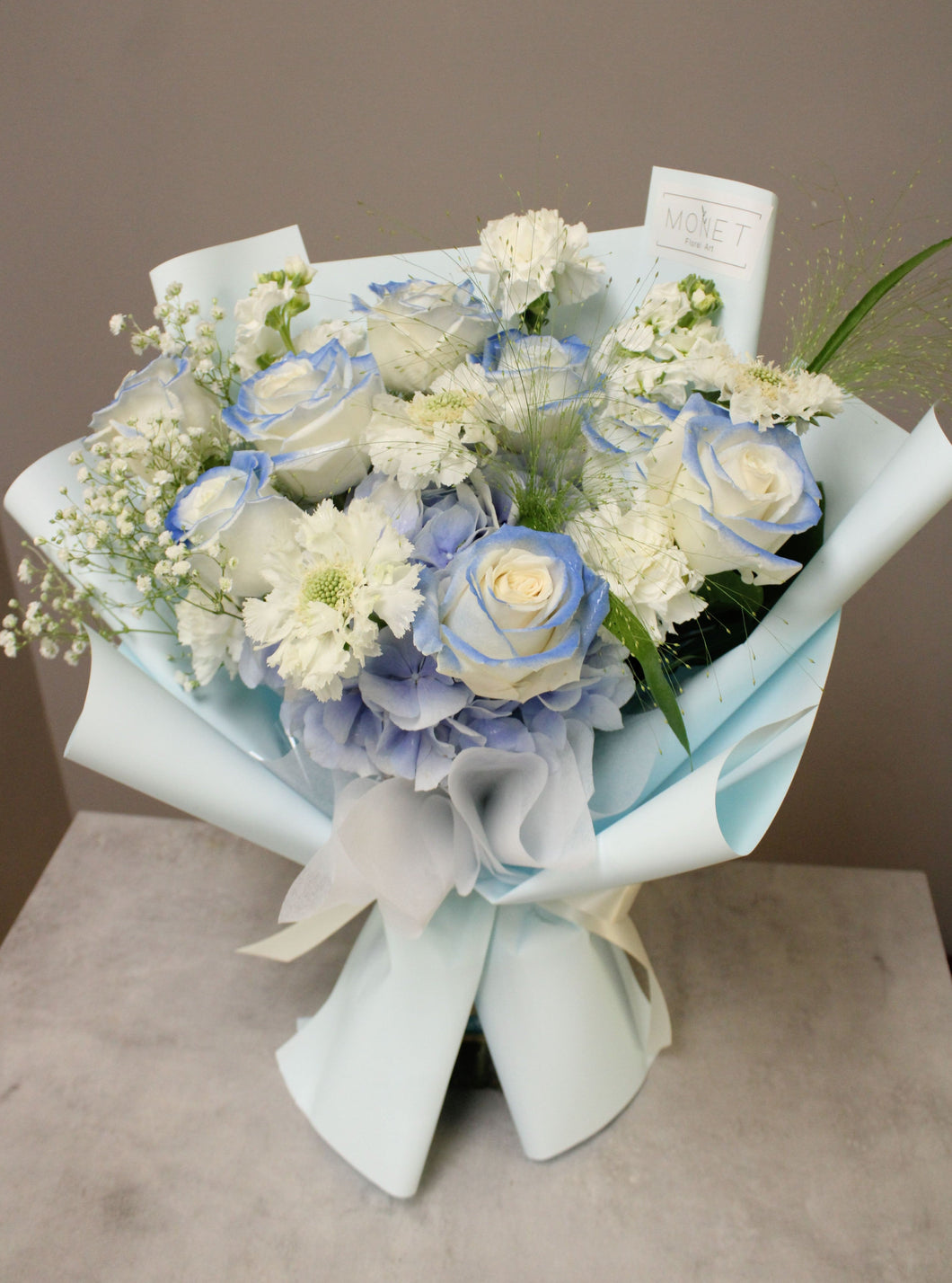 White & Blue Designer's Choice Bouquet