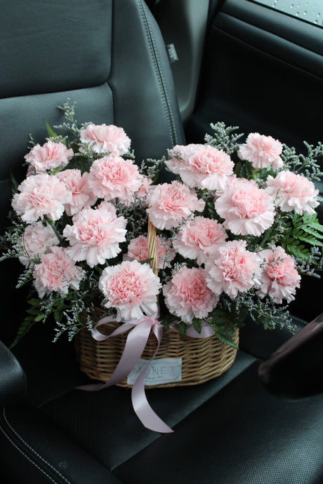 Mother's Day Carnation Arrangement Basket Vancouver