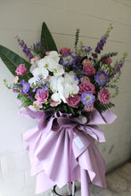 Load image into Gallery viewer, Pink and Purple Grand Opening Flower with Orchid
